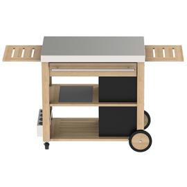 Wooden griddle trolley