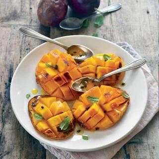 Mangues rôties aux fruits de la passion