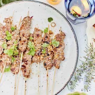 Brochettes de boeuf à la citronnelle