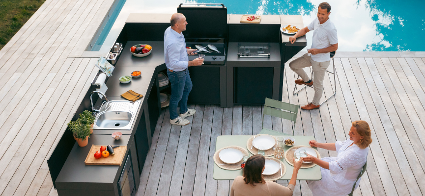 cuisine exterieure piscine