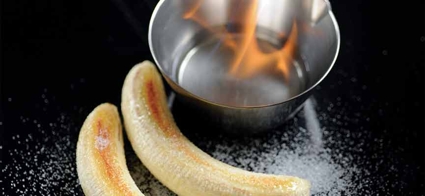 Flambéed Bananas with rum Flambéed Bananas with rum
