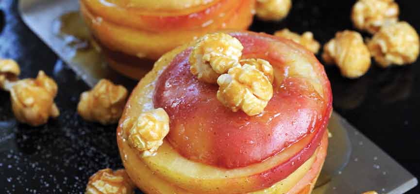 Pommes dorées au pop corn Pommes dorées au pop corn