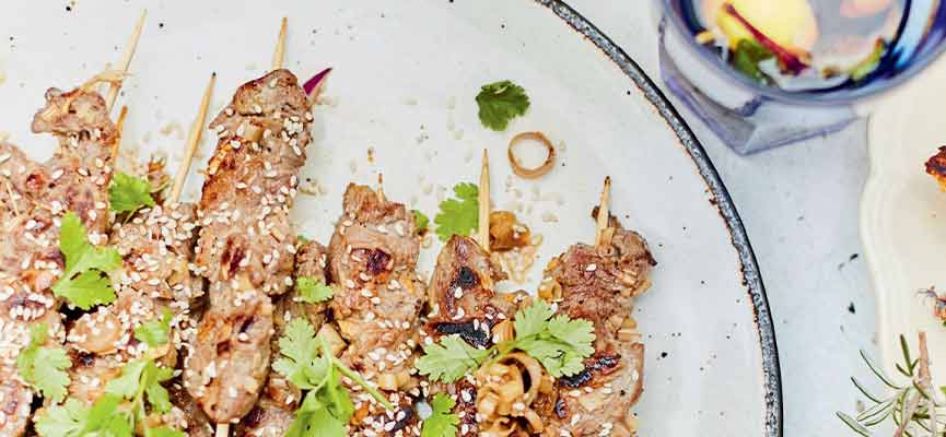 Beef skewers with lemongrass Beef skewers with lemongrass