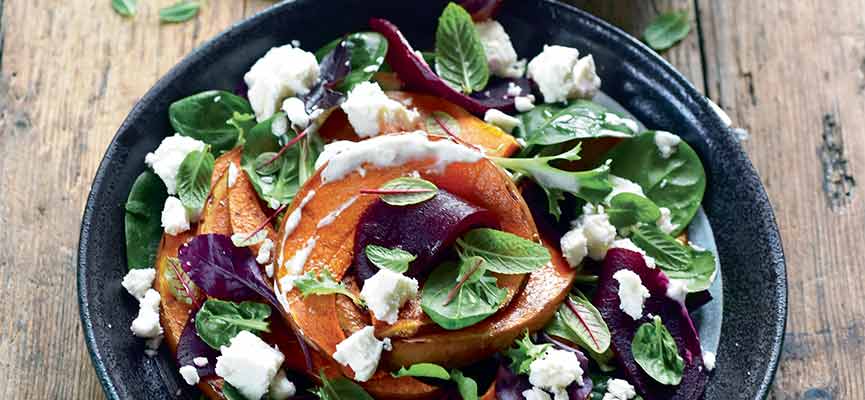 Salade de potiron, betterave et feta Salade de potiron, betterave et feta
