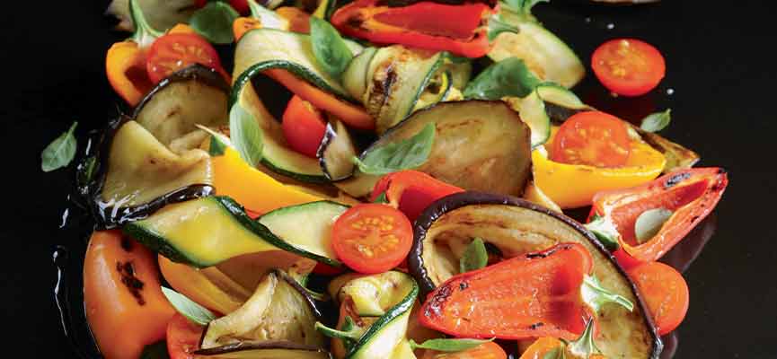 Salade tiède de légumes grillés Salade tiède de légumes grillés